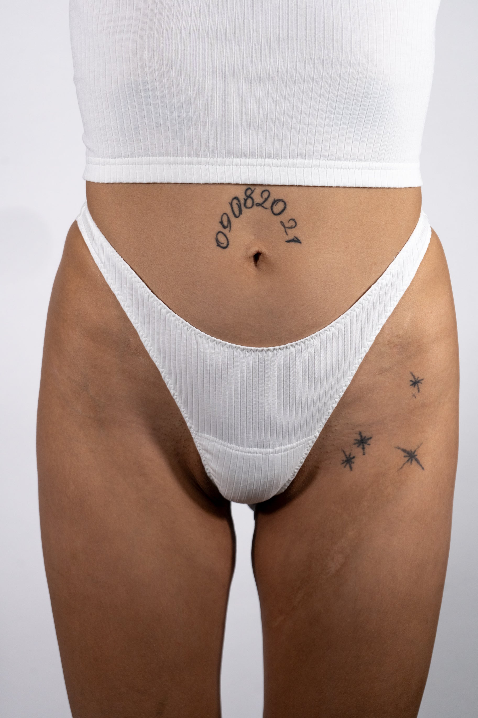 Green Harmony Cotton Tanga white