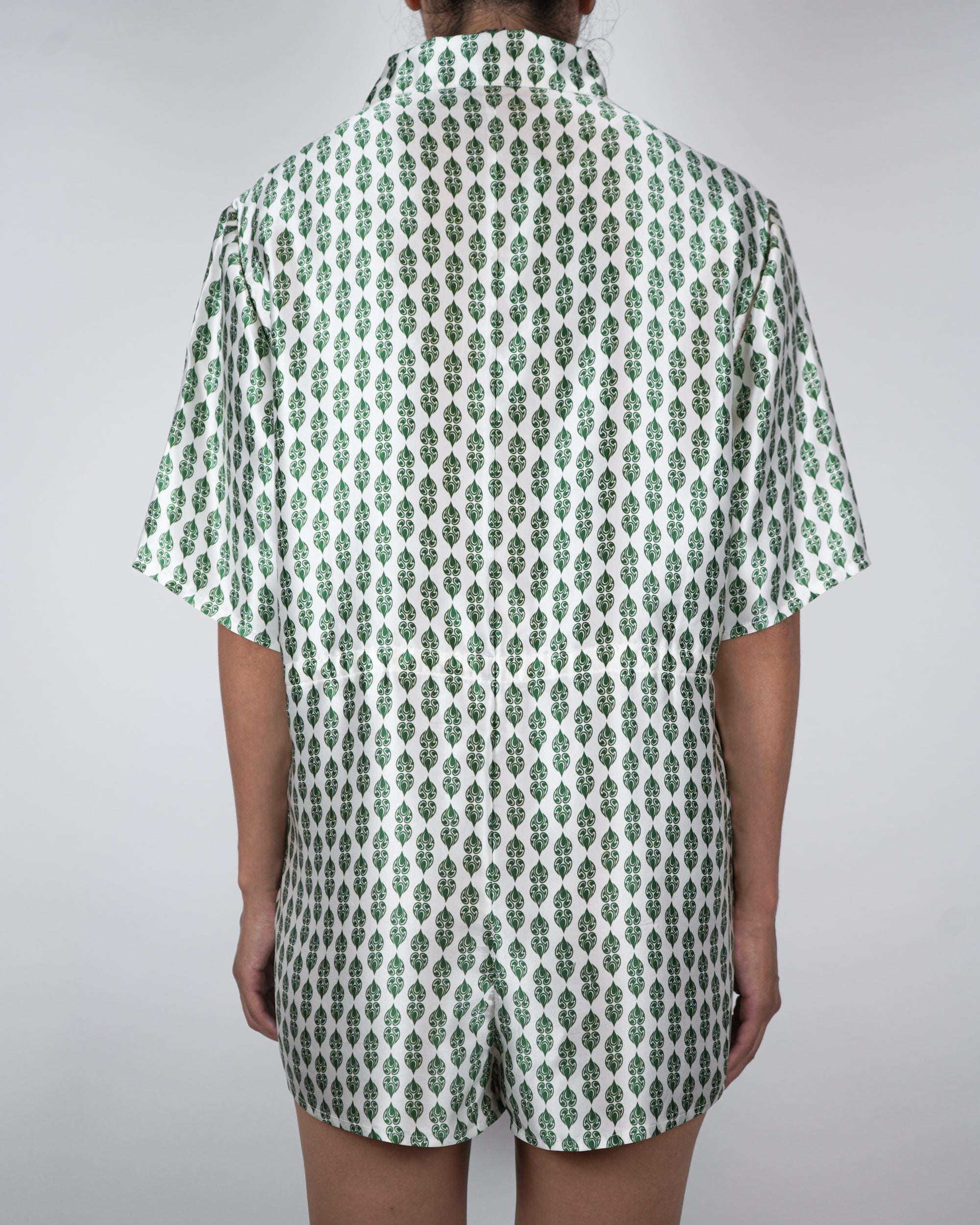 Green Harmony Silk Jumpsuit