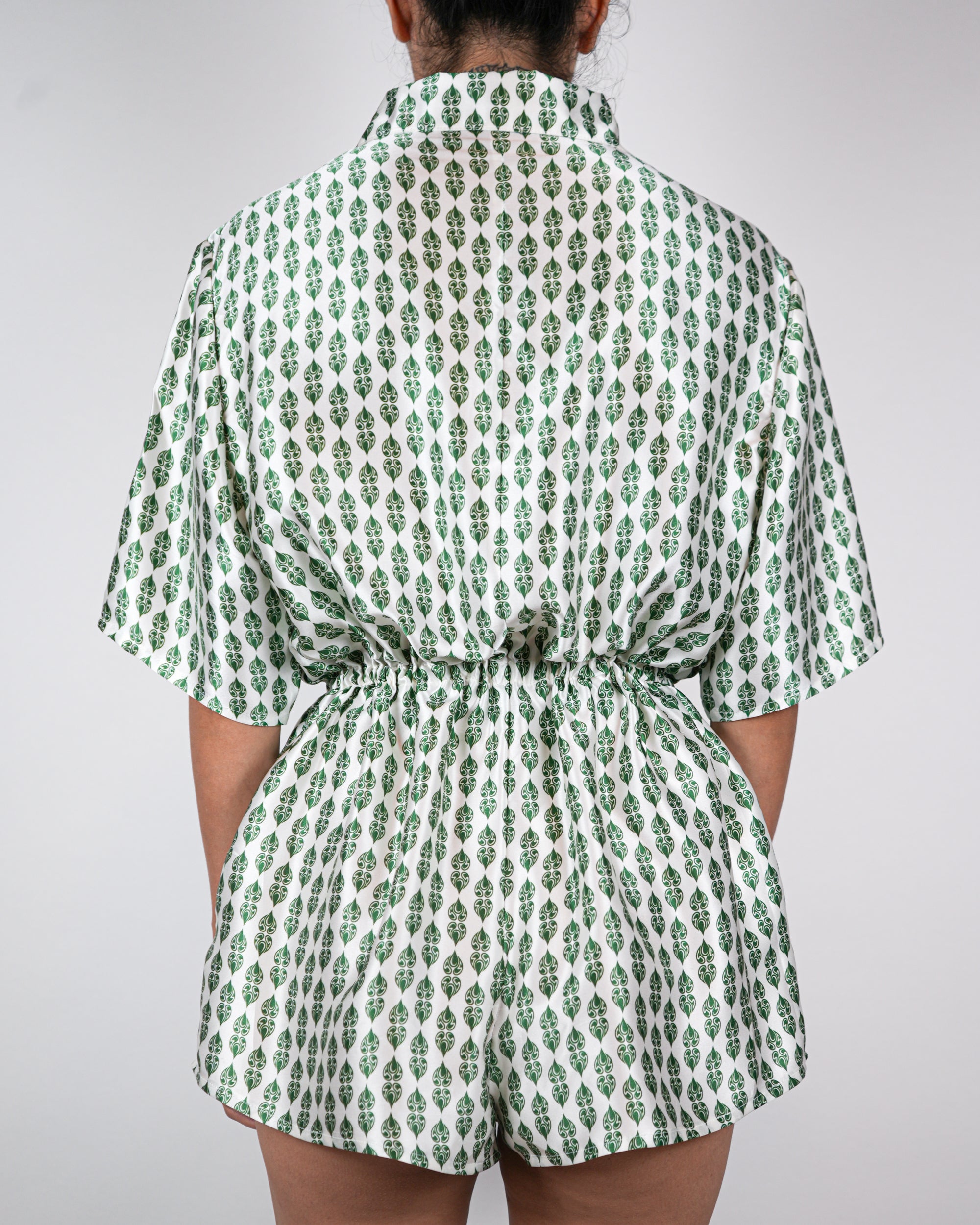 Green Harmony Silk Jumpsuit