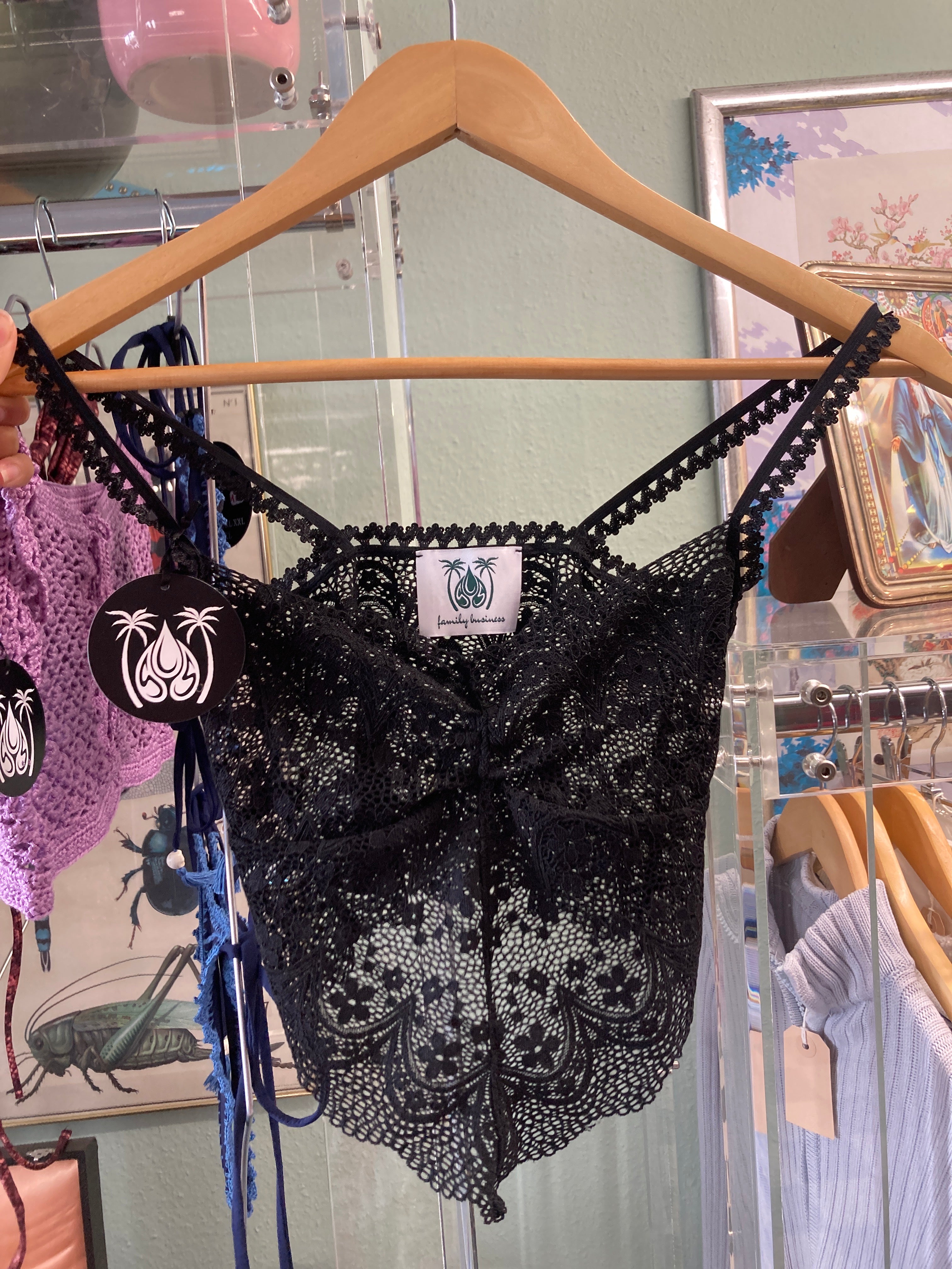 Chillwear black lace Top