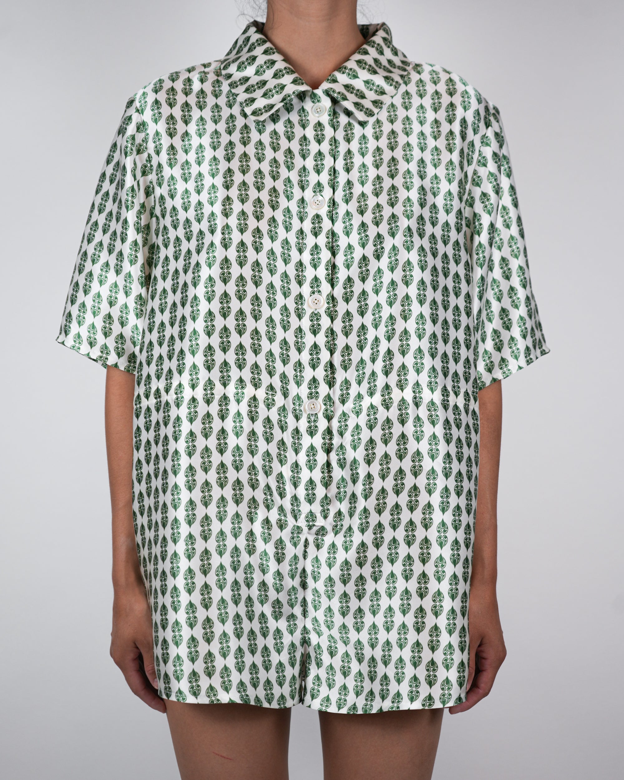 Green Harmony Silk Jumpsuit