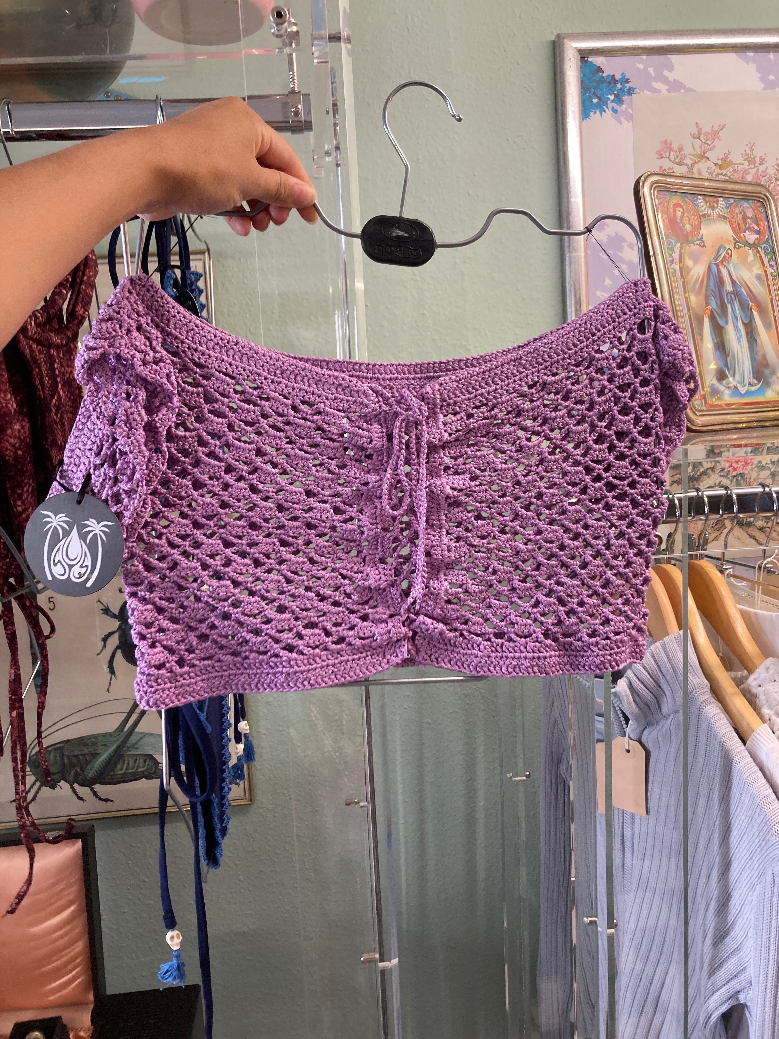 Crochet Top lila